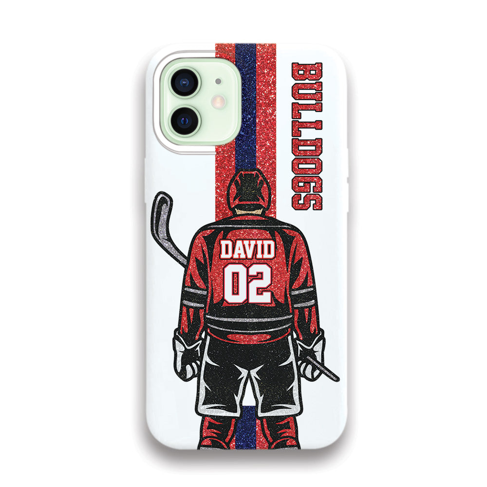 Personalized Custom Clipart Phone Case For Ice Hockey Family Lovers Tu24