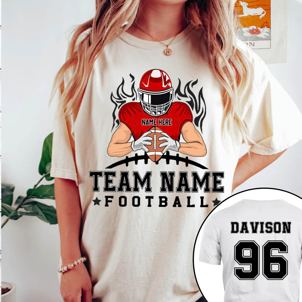 Personalized American Football Team Shirt - Football GameDay Custom Shirt