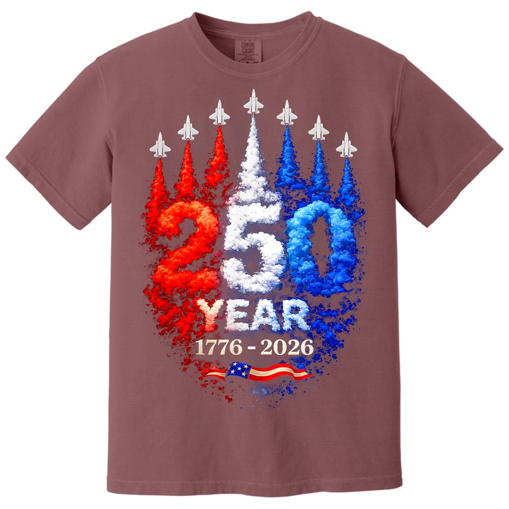 USA 250th Anniversary Patriotic T-Shirt, America 250 Years Fourth of July Tee Hv01