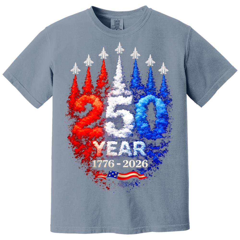 USA 250th Anniversary Patriotic T-Shirt, America 250 Years Fourth of July Tee Hv01