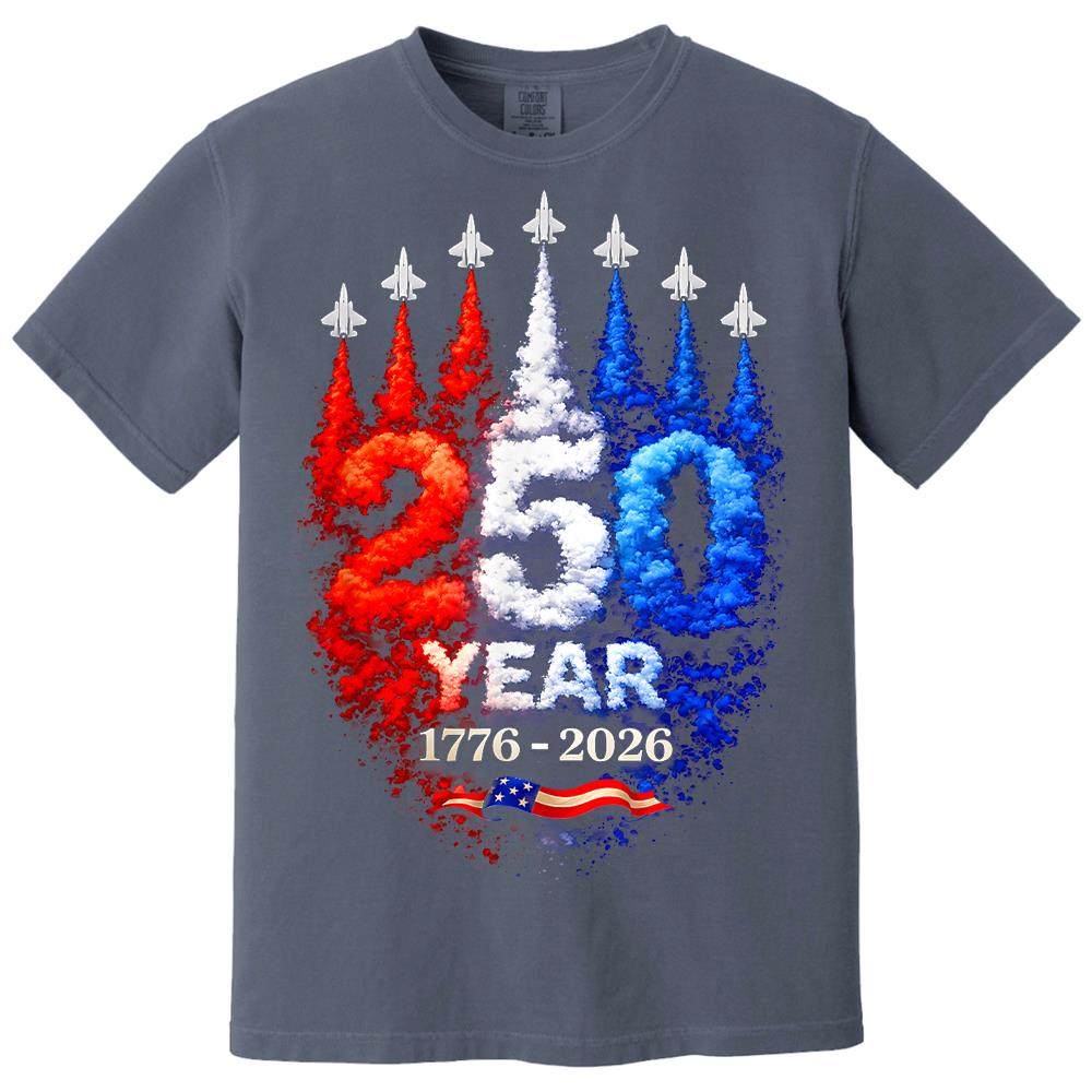 USA 250th Anniversary Patriotic T-Shirt, America 250 Years Fourth of July Tee Hv01