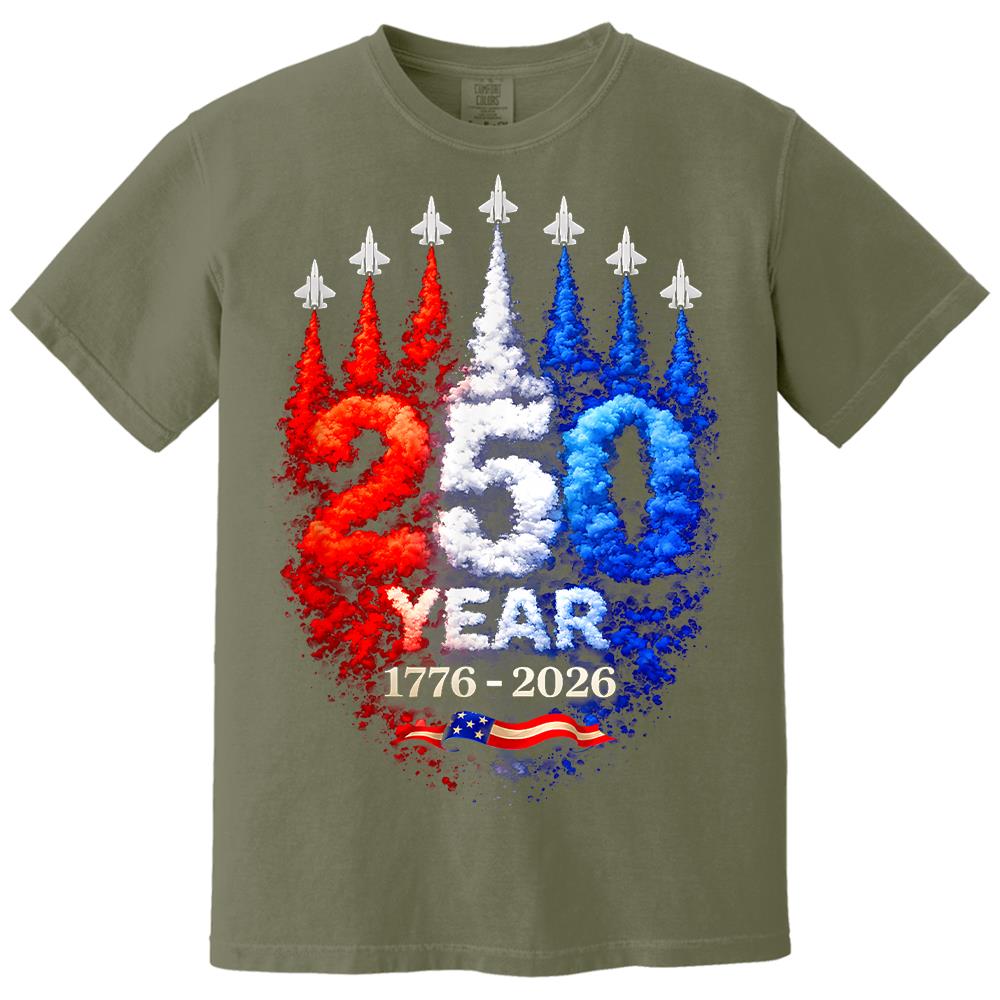 USA 250th Anniversary Patriotic T-Shirt, America 250 Years Fourth of July Tee Hv01