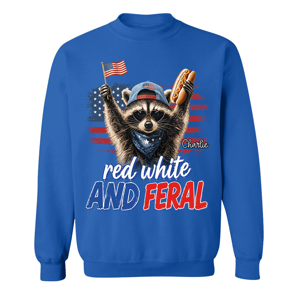 Red White And Patriotic Raccoon, Custom Photo Pet Dog Cat & Raccoon Shirt, Funny USA Animal For 250 Years Of Freedom, July 4th Gift MI209 VH01