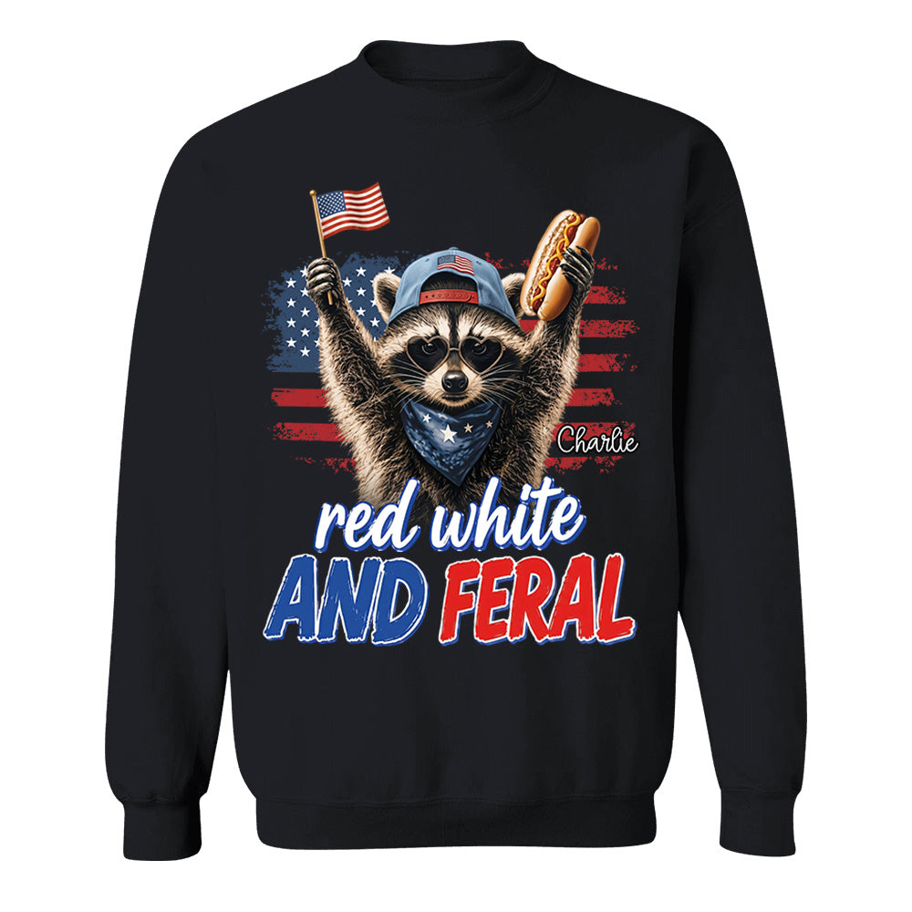 Red White And Patriotic Raccoon, Custom Photo Pet Dog Cat & Raccoon Shirt, Funny USA Animal For 250 Years Of Freedom, July 4th Gift MI209 VH01