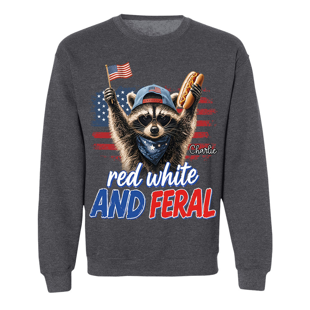 Red White And Patriotic Raccoon, Custom Photo Pet Dog Cat & Raccoon Shirt, Funny USA Animal For 250 Years Of Freedom, July 4th Gift MI209 VH01