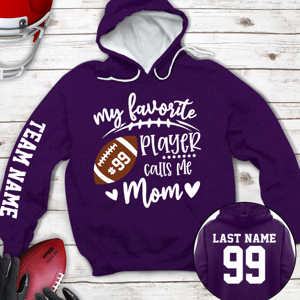 Personalized Shirt My Favorite Player Calls Me Mom Football Team Custom All Over Print Shirt K1702