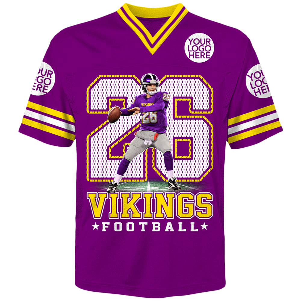 Custom Jersey Football Photo Football Game Day Gift For Football Lovers - Personalized Gift For Football Player K1702