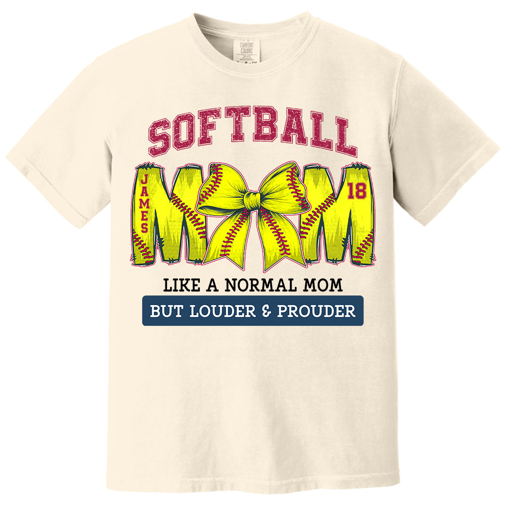 Loud and Proud Softball Mom, Personalized Softball Shirt, Gift For Softball Lover A2110 Pt99