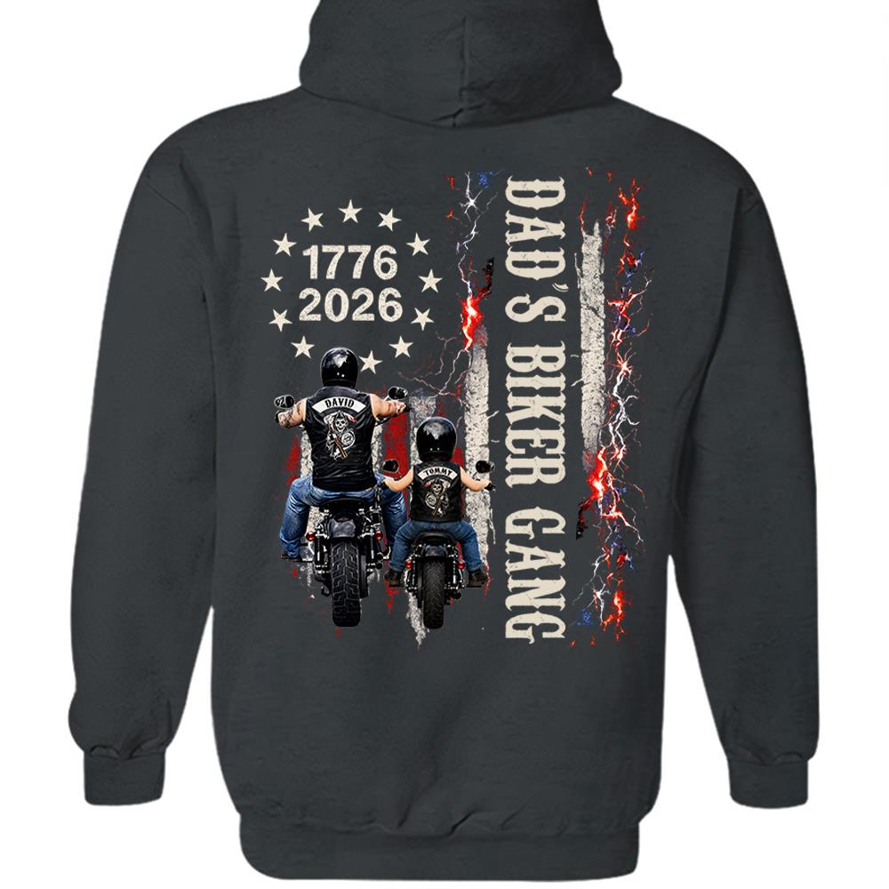 Custom Grandpa’s Biker Gang Shirt - Personalized Gift For Dad, Grandpa Nh00