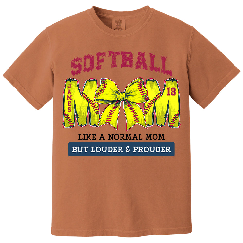 Loud and Proud Softball Mom, Personalized Softball Shirt, Gift For Softball Lover A2110 Pt99