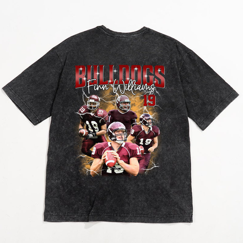 Custom Football Player Photo With Unique Style Bootleg Shirt - Perfect Shirt For Football Lovers