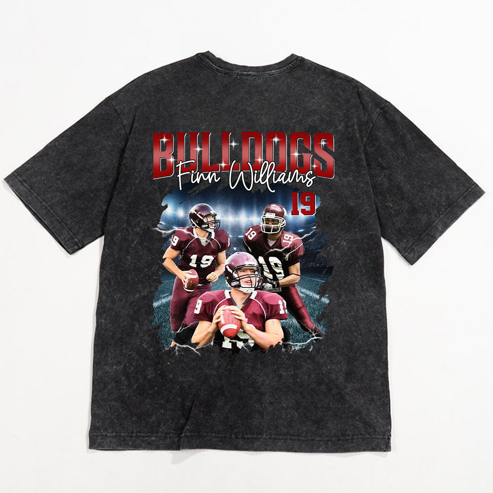 Custom Football Player Photo With Unique Style Bootleg Shirt - Perfect Shirt For Football Lovers