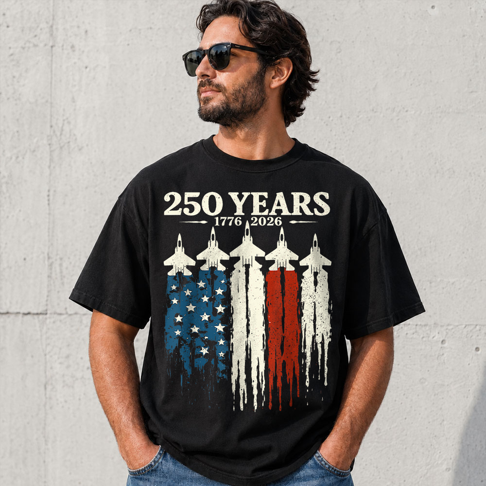 America 250 Years Patriotic T-Shirt, USA 250th Anniversary Fourth of July Tee Hv01