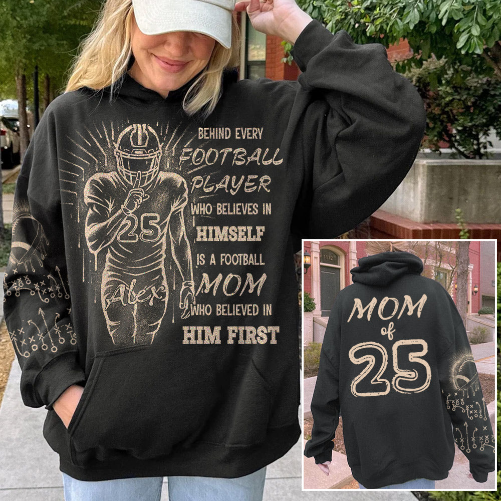 Behind Every Football Player Shirt - Personalized Shirt For Football Family Na02