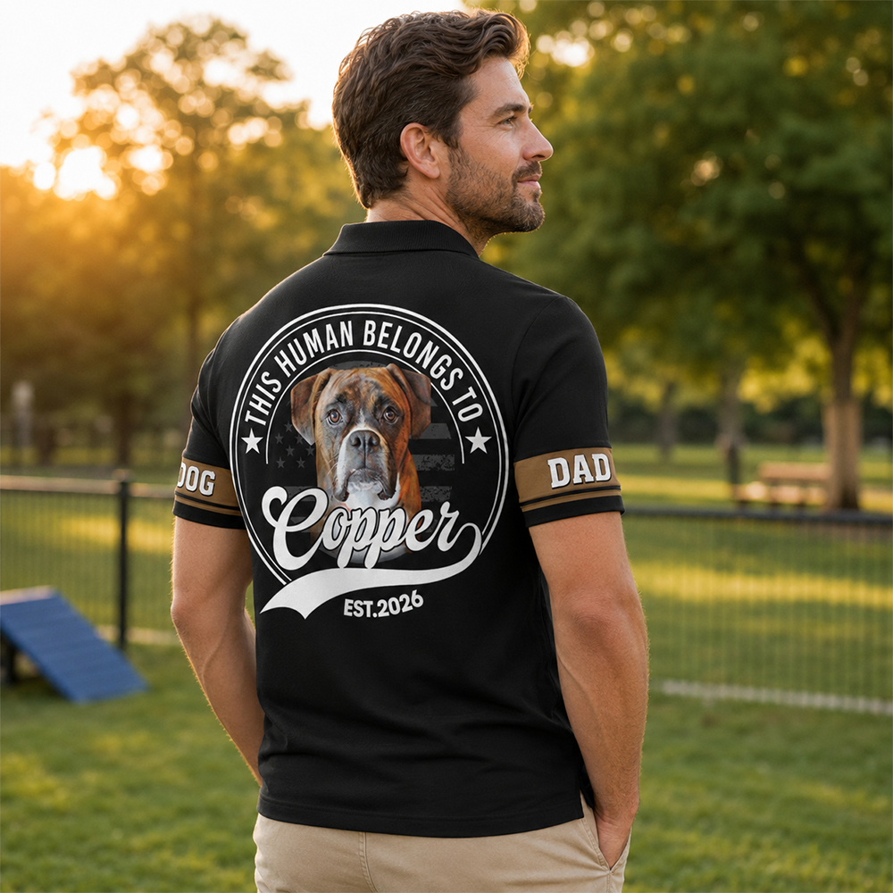 This Human Belongs To, Personalized Dog Dad Dog Mom Shirt, Custom Photo Gift For Dog Lovers T1807 Hv01