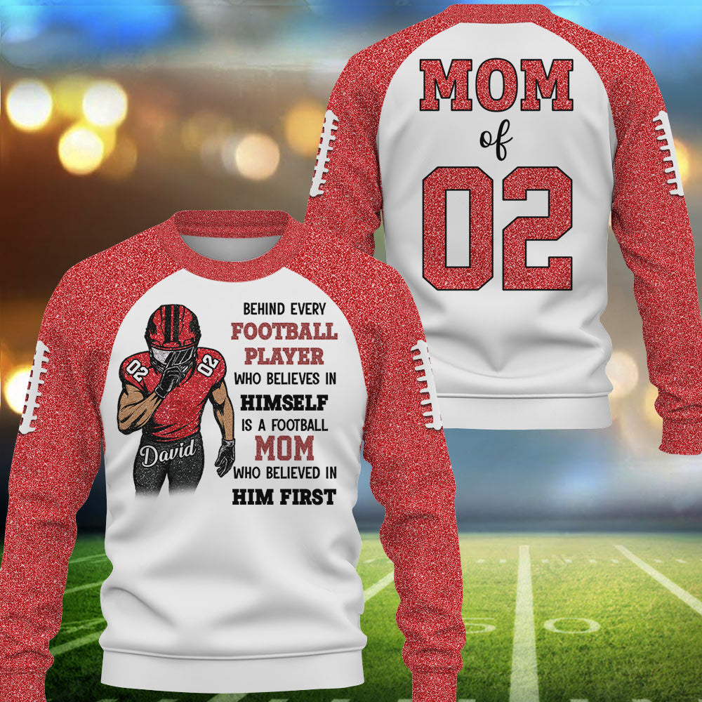 Behind Every Football Player Shirt - Personalized All Over Print Shirt For Football Family Tu24 Pt99