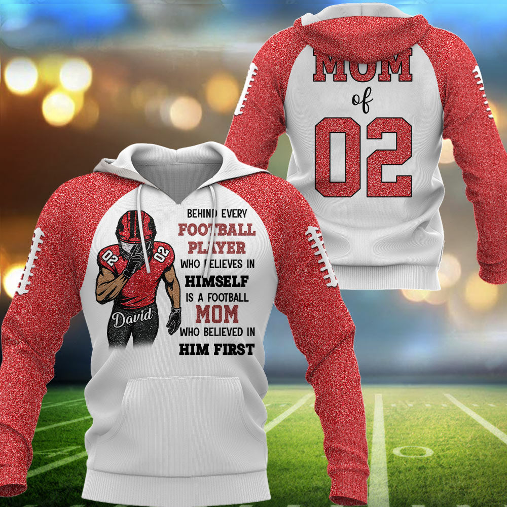 Behind Every Football Player Shirt - Personalized All Over Print Shirt For Football Family Tu24 Pt99