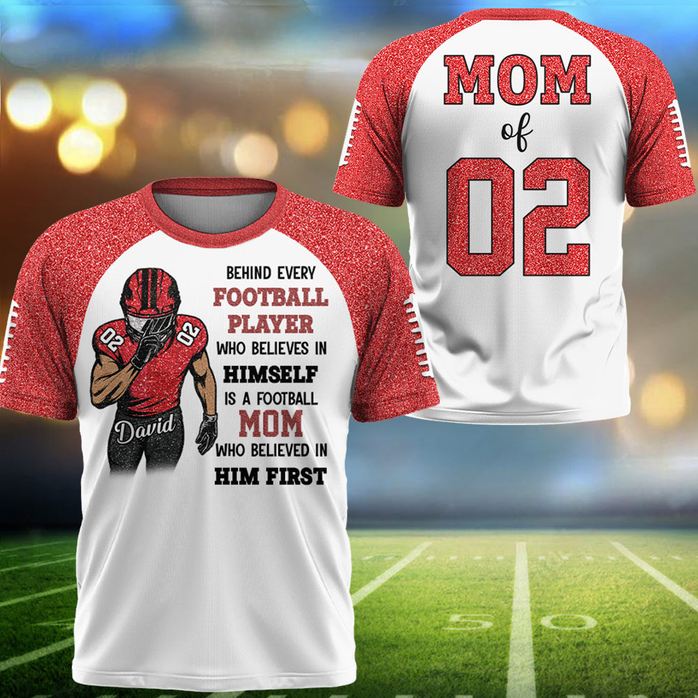 Behind Every Football Player Shirt - Personalized All Over Print Shirt For Football Family Tu24 Pt99