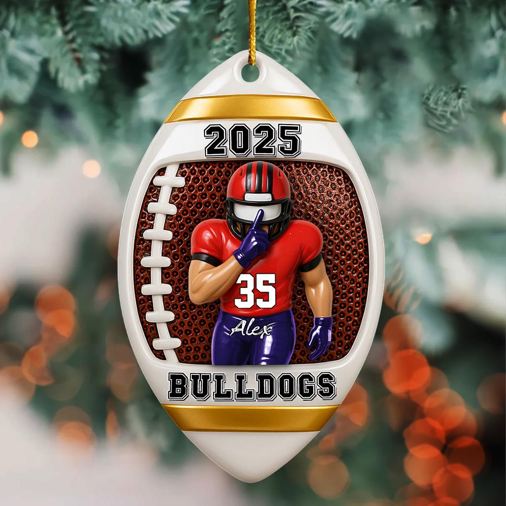 Custom Football Player Acrylic Ornament – Gift For American Football Lovers Tu24 Nh00