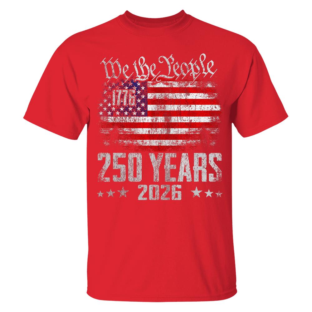 USA 250th Anniversary T-Shirt, America 250 Years 1776-2026 Fourth of July Tee Hv01