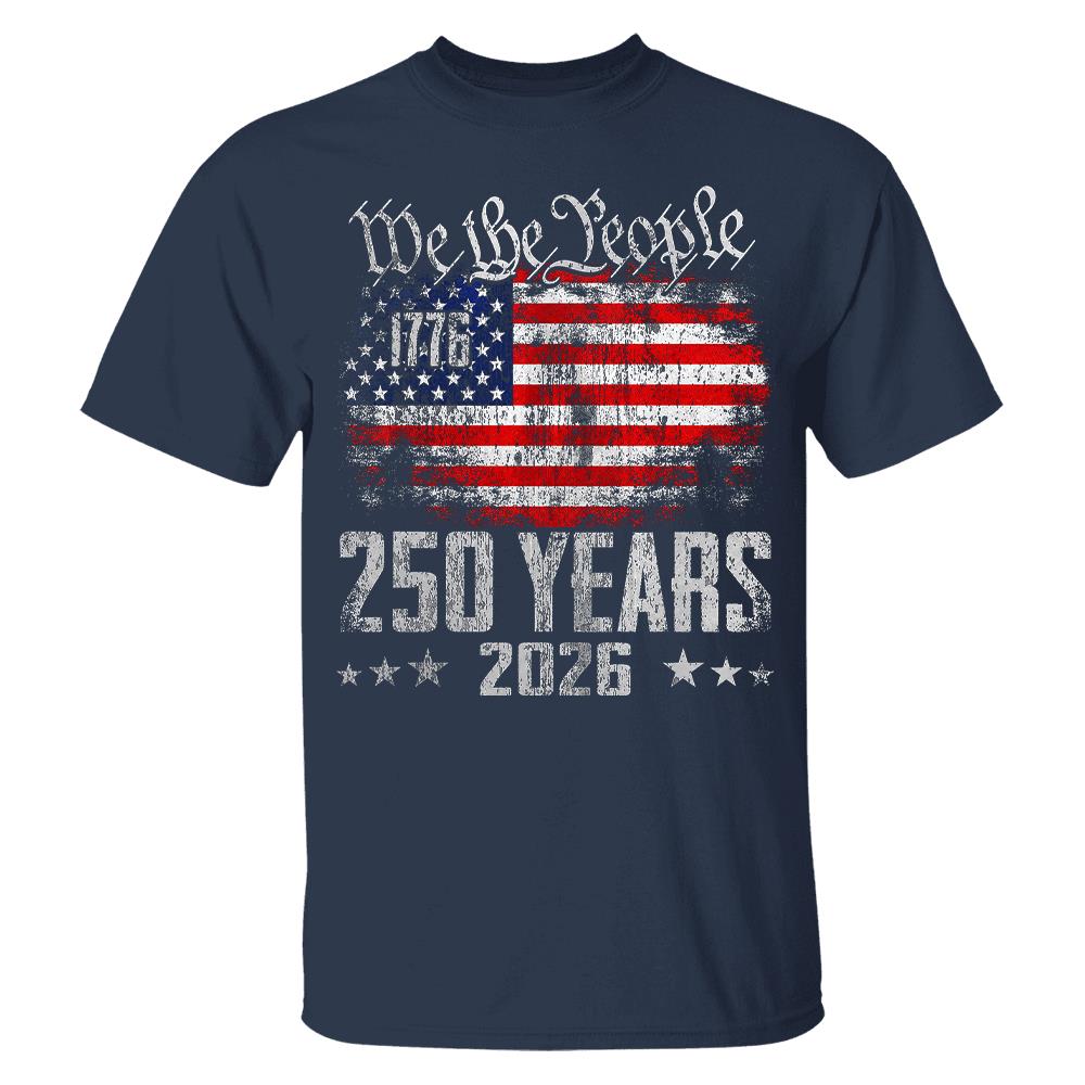 USA 250th Anniversary T-Shirt, America 250 Years 1776-2026 Fourth of July Tee Hv01
