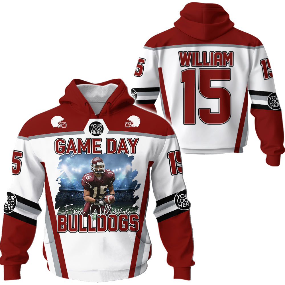 Custom Photo Football Game Day Football Shirt Gift For Football Lovers - Personalized Gift For Football Player K1702
