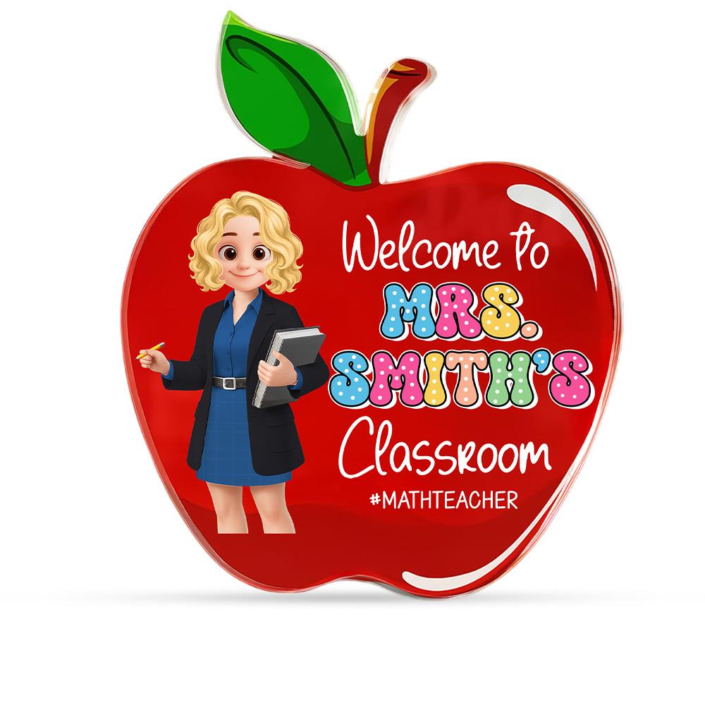 Teacher Appreciation Gifts, Apple Plaque for Teacher, Personalized Teacher Gift, Back to School Gift Tu24 Nh00