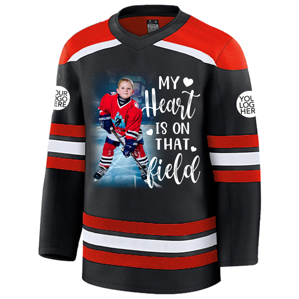Custom Photo Ice Hockey Jersey Gift For Ice Hockey Lovers - Personalized Gift For Ice Hockey Player Tu20