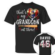 That's My Grandson Out There, Custom Photo Baseball Shirt, Gift For Baseball Lover, A2110 Nh00