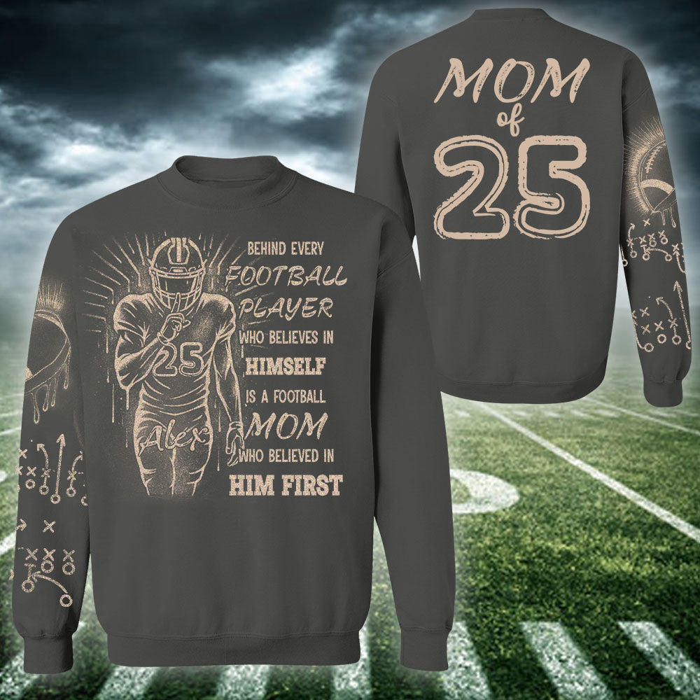Behind Every Football Player Shirt - Personalized Shirt For Football Family Na02