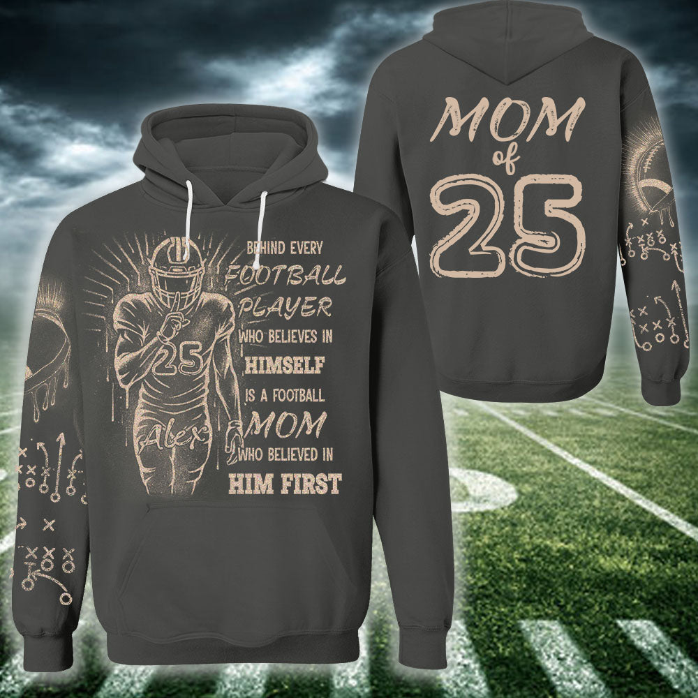 Behind Every Football Player Shirt - Personalized Shirt For Football Family Na02