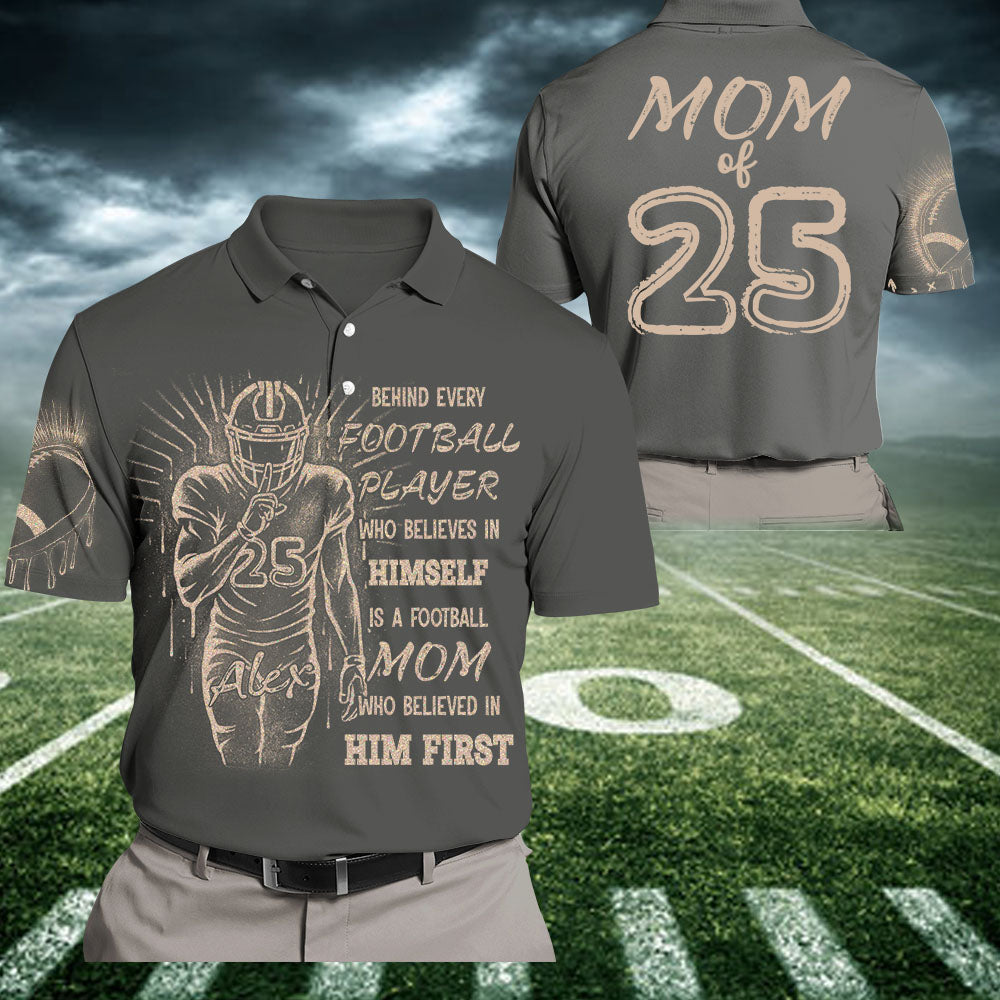 Behind Every Football Player Shirt - Personalized Shirt For Football Family Na02