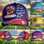 I Will Always Be Your Biggest Fan Custom Photo Cap Gameday Cap Gift For Football Mom Dad Sport Family Tu24 Li29