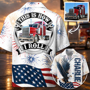 Custom Photo Truck Shirt Gift For Father's Day, Patriotic 4th July Gift L0411 Hv01