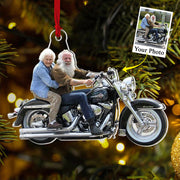 Custom Photo Acrylic Ornament Gift For Biker Lovers - Personalized Upload Photo Acrylic Ornament For Biker Club