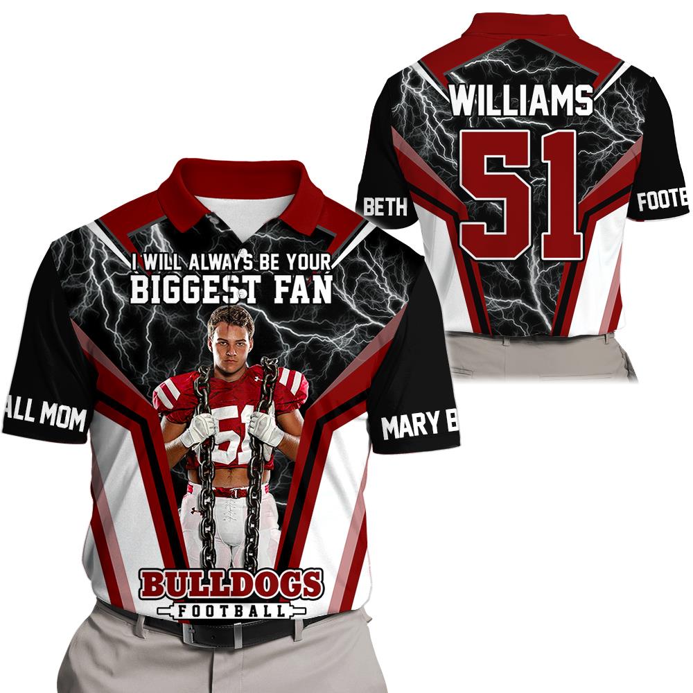 I Will Always Be Your Biggest Fan Vr3 Personalized All Over Print Shirt For Football Mom Grandma Sport Family H2511