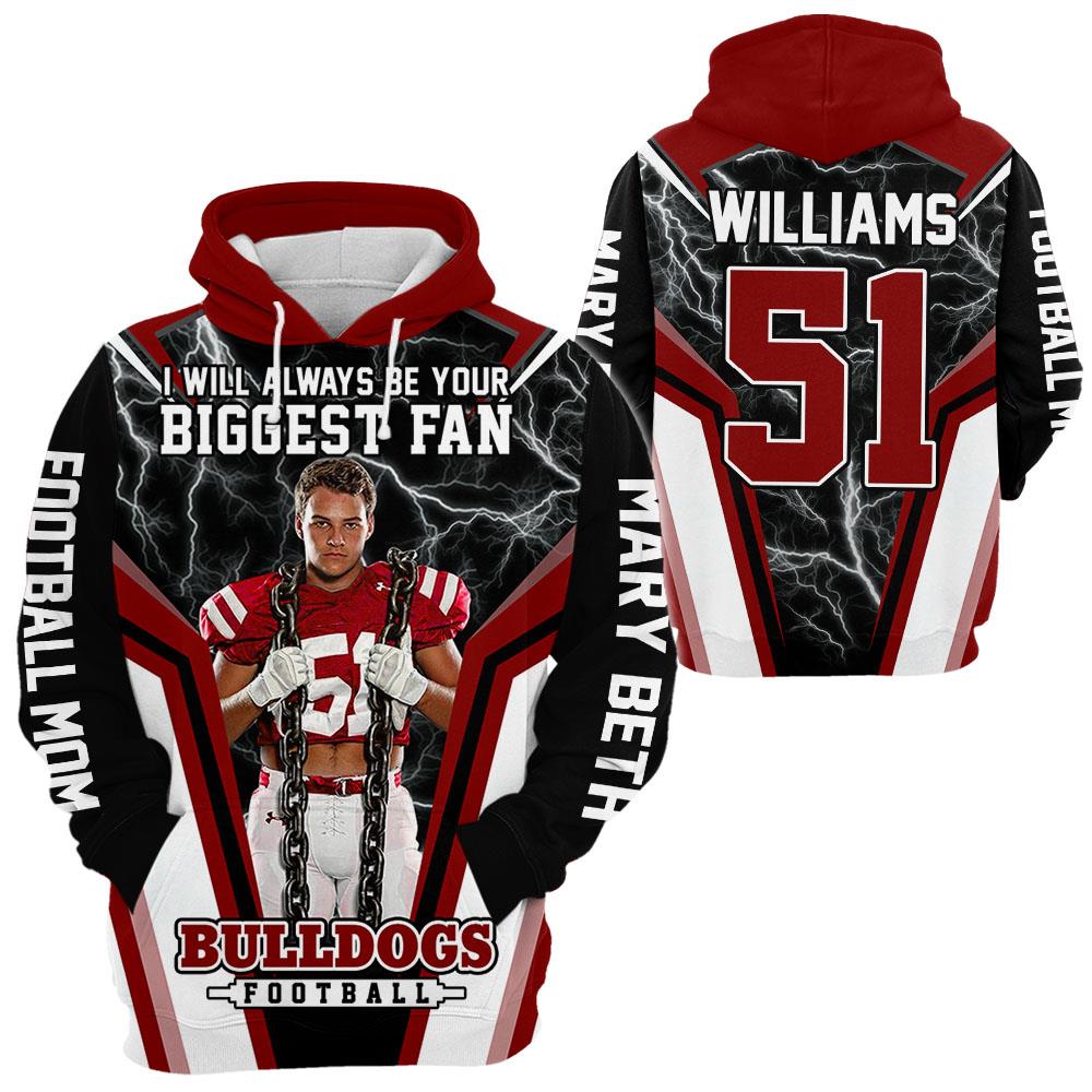 I Will Always Be Your Biggest Fan Vr3 Personalized All Over Print Shirt For Football Mom Grandma Sport Family H2511