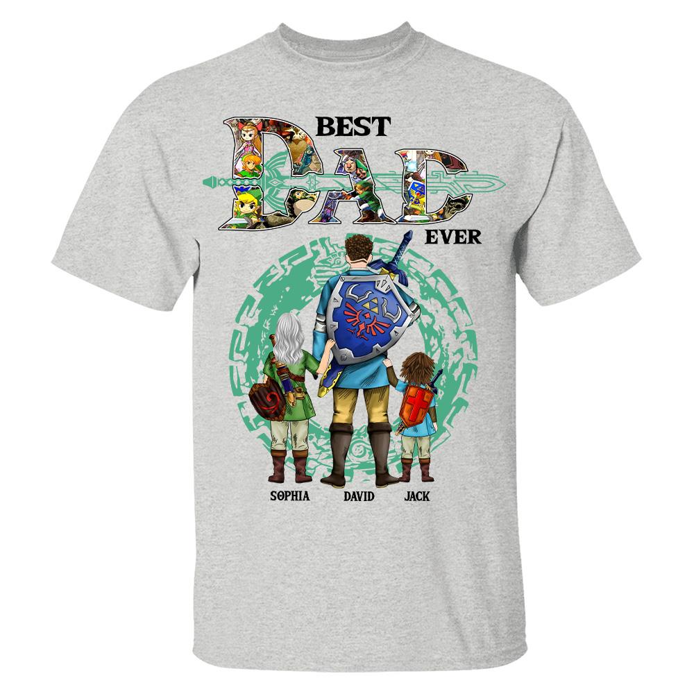 Best Dad Ever, Personalized The Legend Of Dad Shirt With Kids Name Custom, Gift For Dad, Gift For Grandpa, Best Gift For Father's Day MI209 Hv01