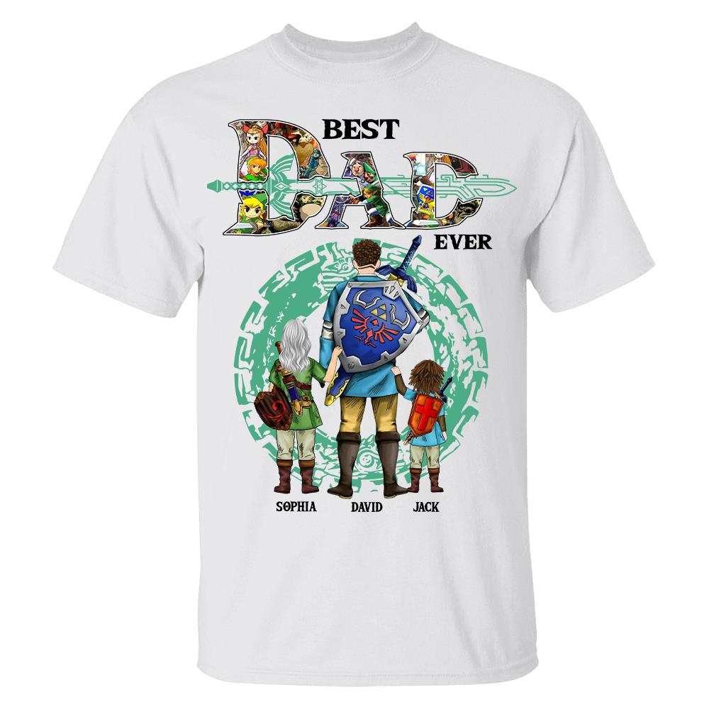 Best Dad Ever, Personalized The Legend Of Dad Shirt With Kids Name Custom, Gift For Dad, Gift For Grandpa, Best Gift For Father's Day MI209 Hv01