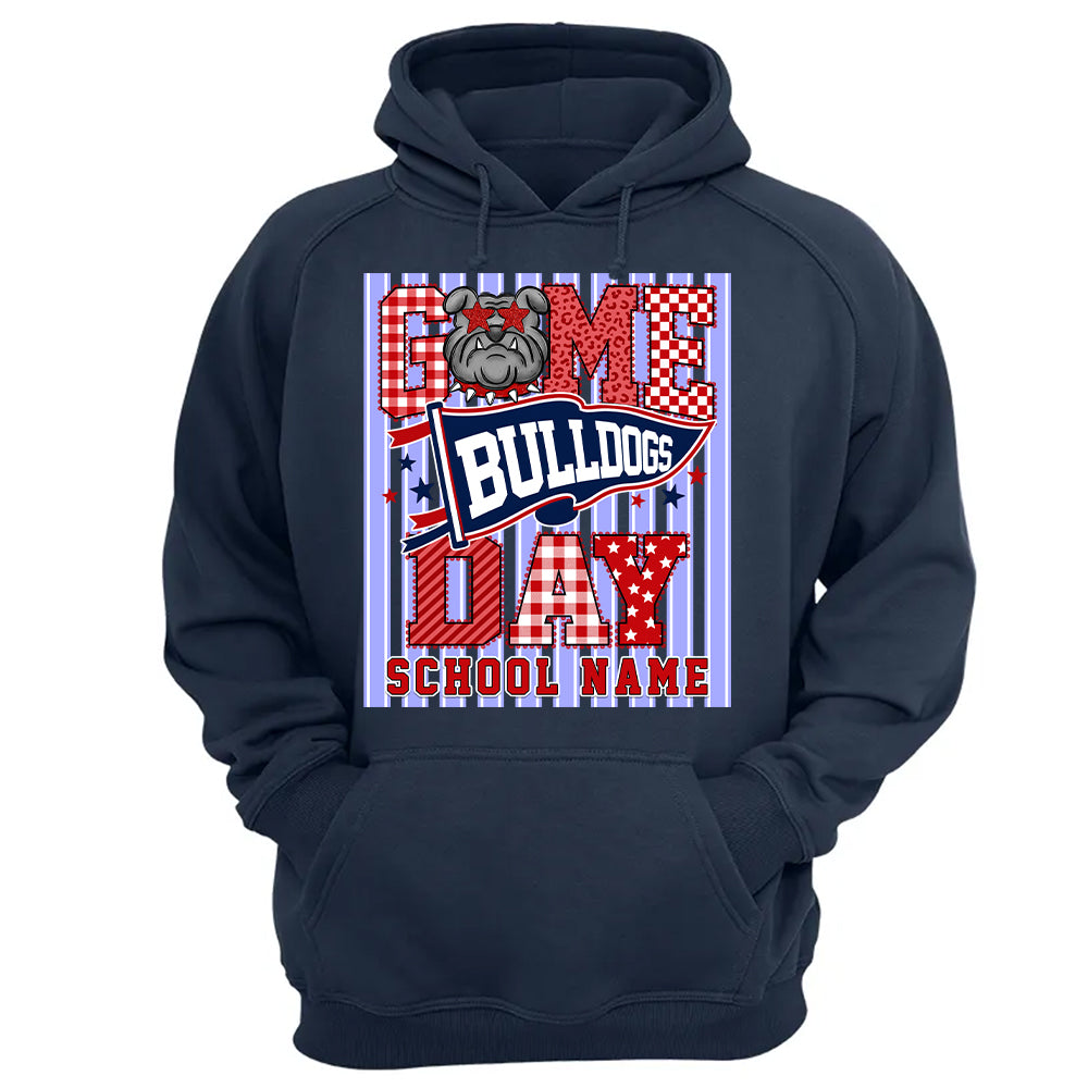 Custom School Name Mascot Striped, Back To Shool Shirt L0411 Hv01