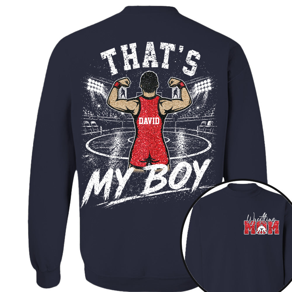 Personalized Wrestling Mom Shirt, Custom That's My Boys T-Shirt, Team Name & Player Number Tee, Wrestling Season Gift NA02 Nh00