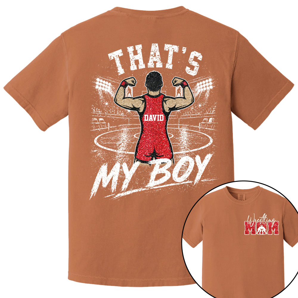 Personalized Wrestling Mom Shirt, Custom That's My Boys T-Shirt, Team Name & Player Number Tee, Wrestling Season Gift NA02 Nh00