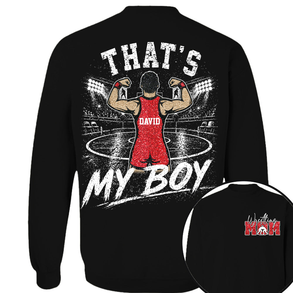 Personalized Wrestling Mom Shirt, Custom That's My Boys T-Shirt, Team Name & Player Number Tee, Wrestling Season Gift NA02 Nh00