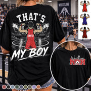 Personalized Wrestling Mom Shirt, Custom That's My Boys T-Shirt, Team Name & Player Number Tee, Wrestling Season Gift NA02 Nh00