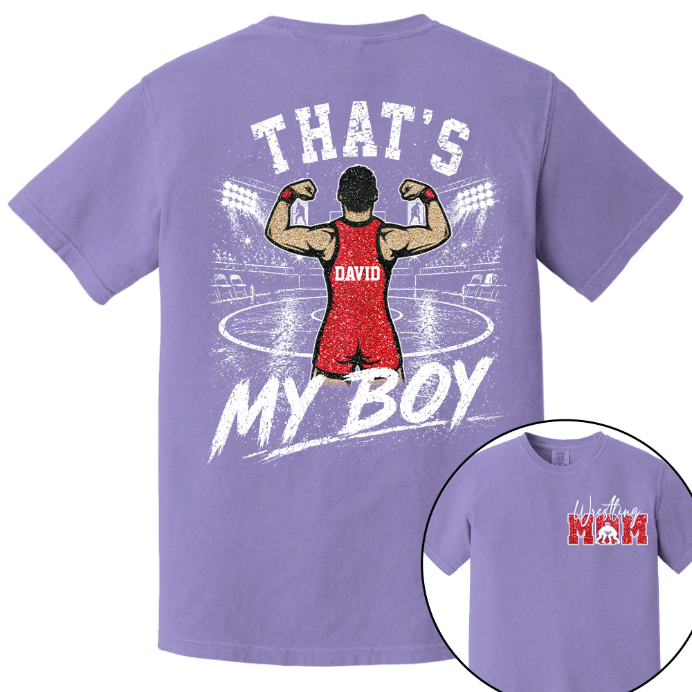 Personalized Wrestling Mom Shirt, Custom That's My Boys T-Shirt, Team Name & Player Number Tee, Wrestling Season Gift NA02 Nh00