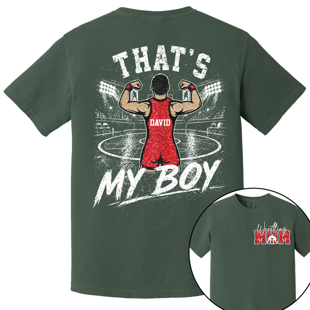 Personalized Wrestling Mom Shirt, Custom That's My Boys T-Shirt, Team Name & Player Number Tee, Wrestling Season Gift NA02 Nh00