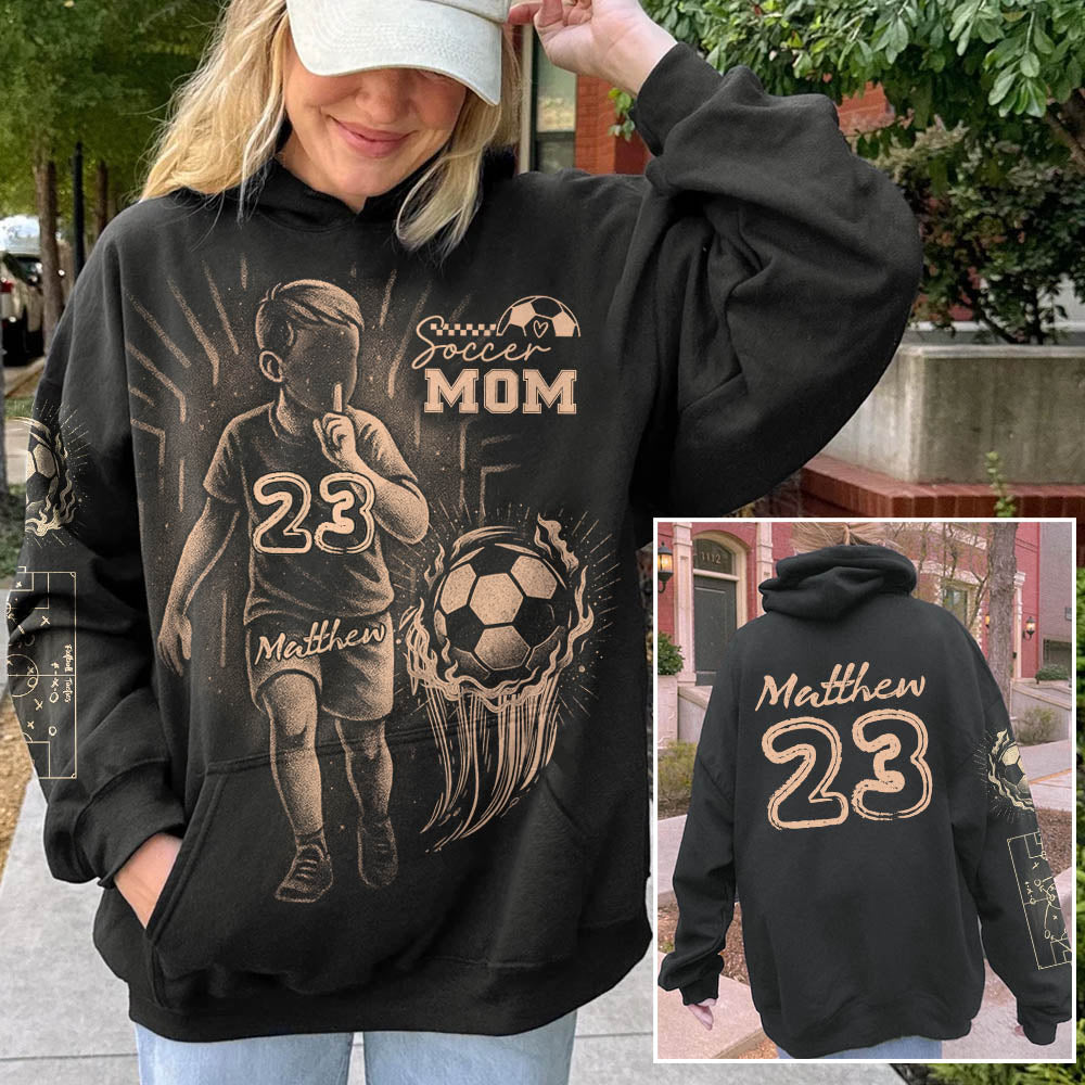 Personalized Bleach Style Soccer Shirt For Soccer Mom Pt99