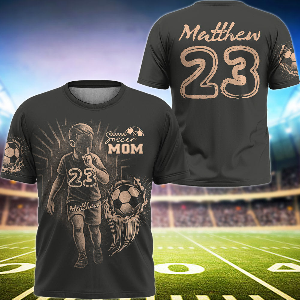 Personalized Bleach Style Soccer Shirt For Soccer Mom Pt99