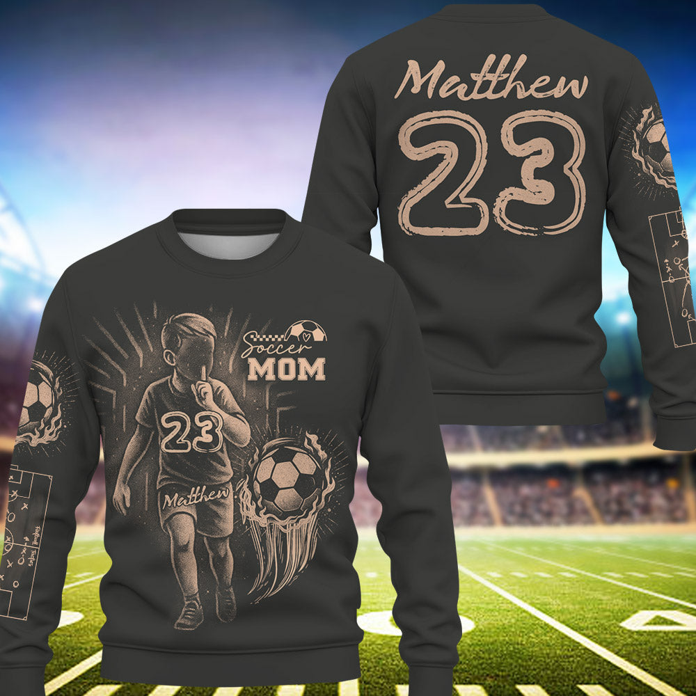 Personalized Bleach Style Soccer Shirt For Soccer Mom Pt99