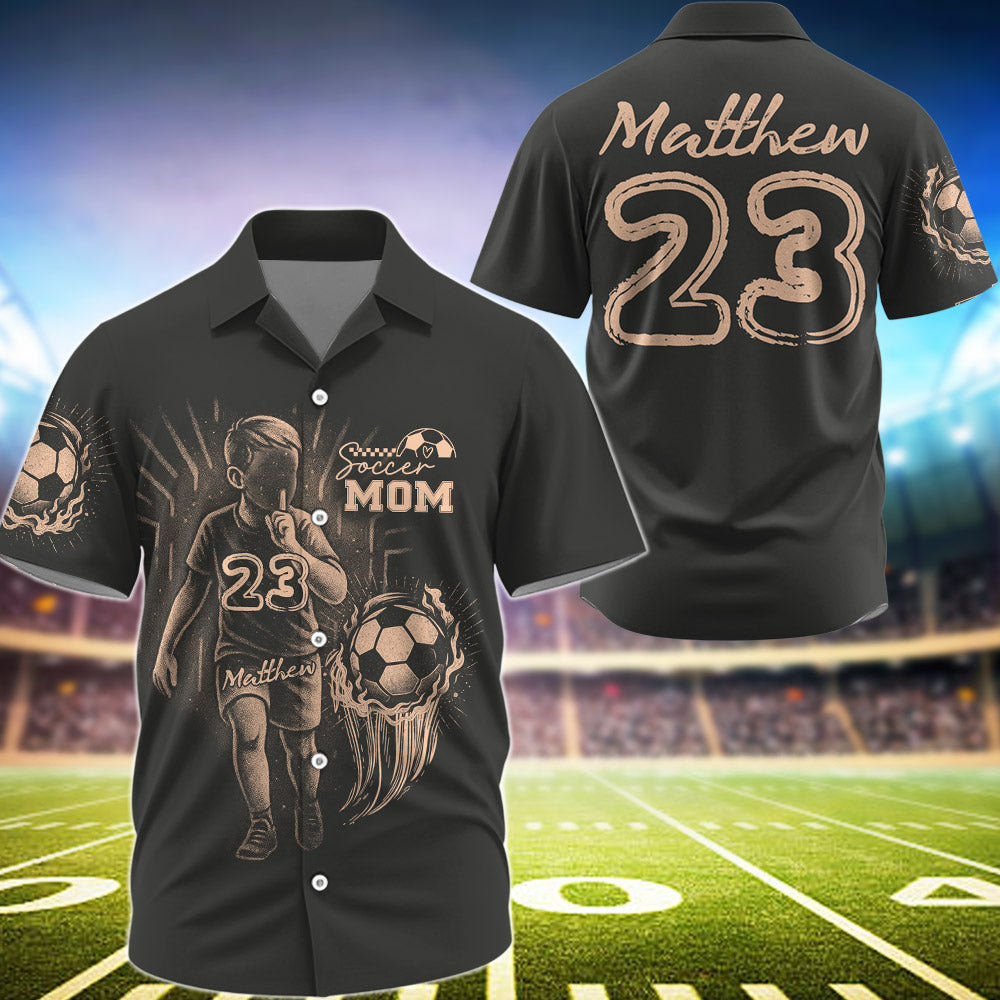 Personalized Bleach Style Soccer Shirt For Soccer Mom Pt99